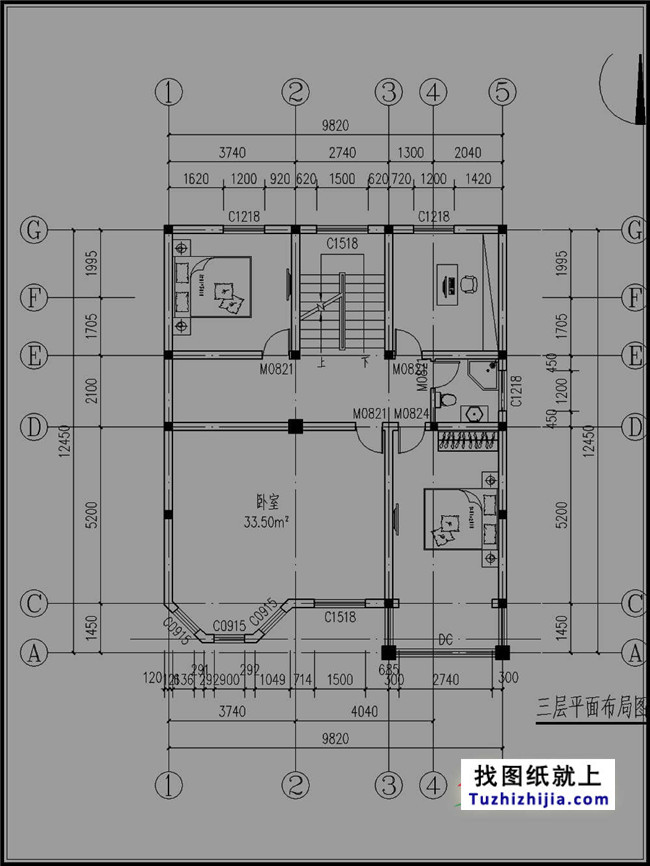 130平方米農(nóng)村四層別墅設(shè)計(jì)圖紙及效果圖
