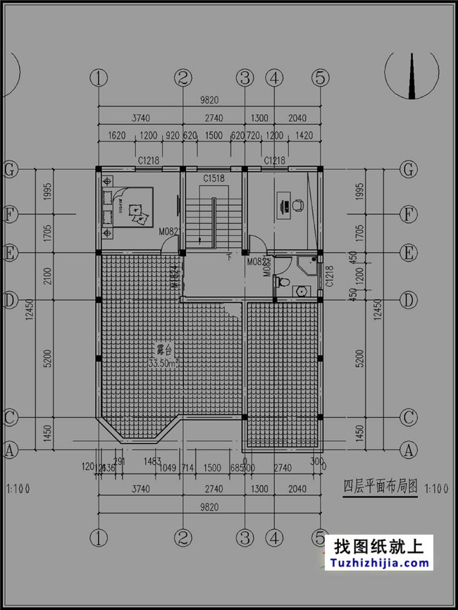 130平方米農(nóng)村四層別墅設(shè)計(jì)圖紙及效果圖