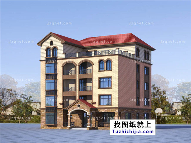 250平方米農(nóng)村五層別墅設計圖紙