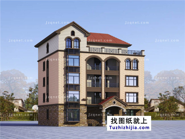 250平方米農(nóng)村五層別墅設計圖紙