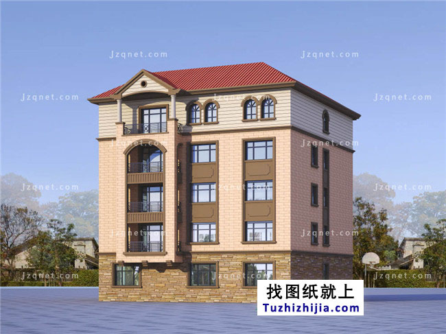 250平方米農(nóng)村五層別墅設計圖紙