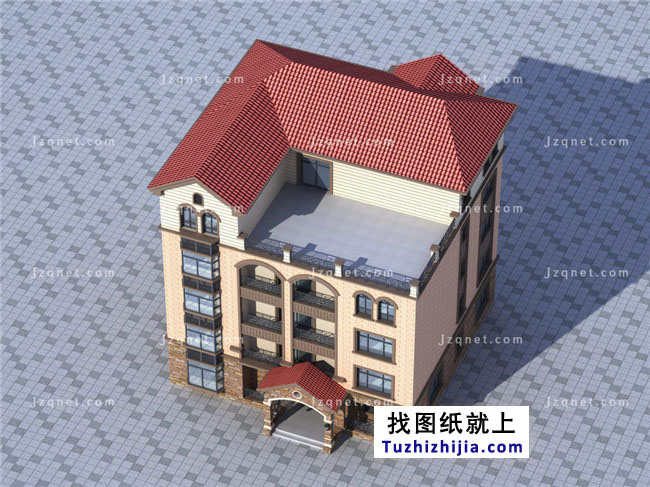 250平方米農(nóng)村五層別墅設計圖紙