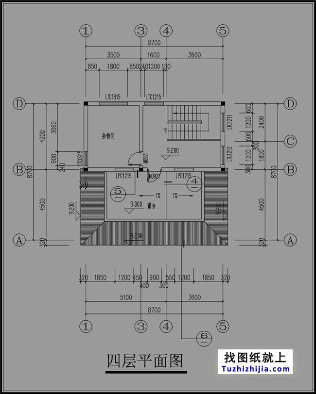 中式復(fù)古四層房屋設(shè)計(jì)圖紙
