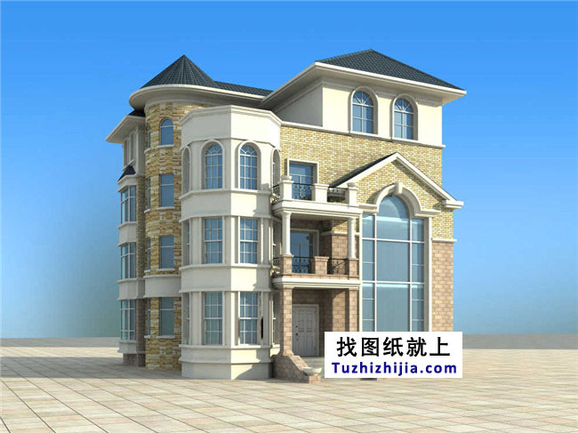 地中海風(fēng)格農(nóng)村四層房屋設(shè)計(jì)圖紙