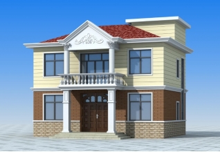 90平方米農(nóng)村二層房屋設(shè)計圖紙（施工圖+效果圖）