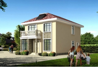 80平方米二層農村cad設計圖紙及效果圖大全