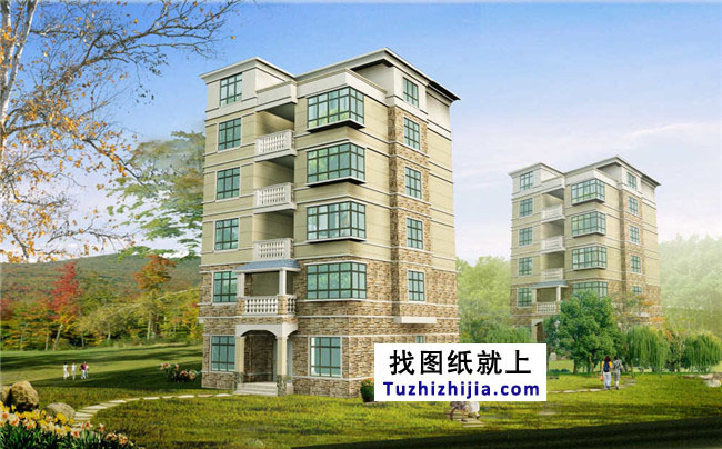 農(nóng)村六層房屋設(shè)計(jì)圖紙及效果圖