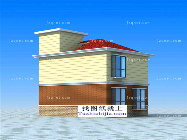 90平方米農(nóng)村二層房屋設(shè)計(jì)圖紙（施工圖+效果圖）