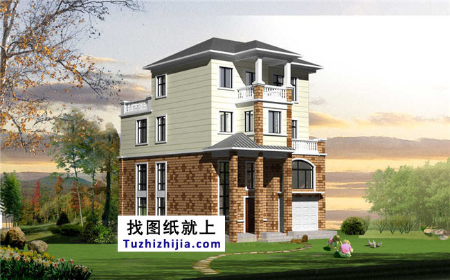 農(nóng)村四層帶商鋪的房屋設(shè)計圖紙