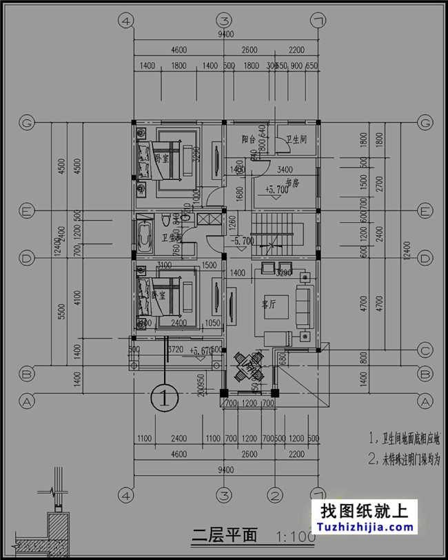 農(nóng)村四層帶商鋪的房屋設(shè)計圖紙
