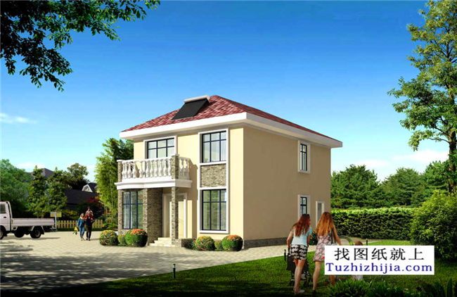 80平方米二層農(nóng)村cad設(shè)計圖紙及效果圖大全