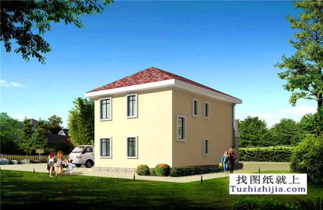 80平方米二層農(nóng)村cad設(shè)計圖紙及效果圖大全