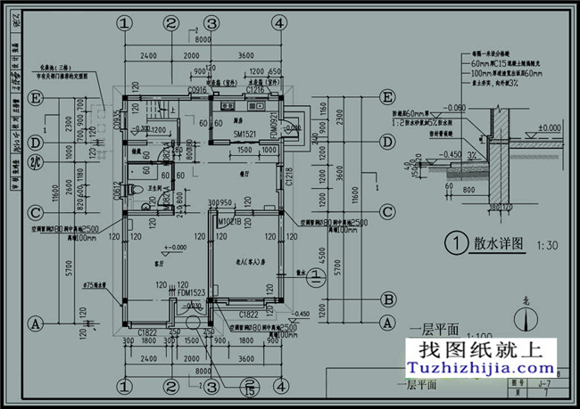 80平方米二層農(nóng)村cad設(shè)計圖紙及效果圖大全