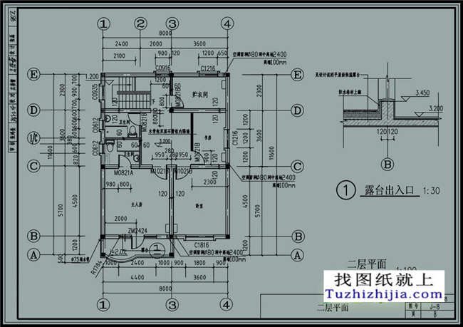 80平方米二層農(nóng)村cad設(shè)計圖紙及效果圖大全