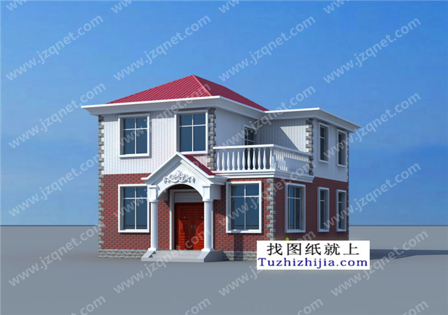 112平方米鄉(xiāng)村兩層別墅設(shè)計圖紙及效果圖大全，9x12米