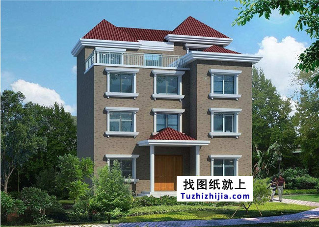 130平方米農(nóng)村自建四層別墅設(shè)計(jì)圖紙及效果圖