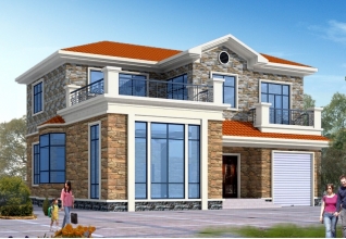 地中海風(fēng)格二層別墅設(shè)計(jì)圖紙，外觀精美、漂亮