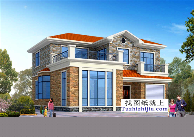 165平方米地中海風(fēng)格二層別墅設(shè)計(jì)圖紙,15x12米