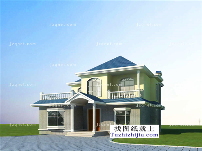 162平方米二層小別墅設(shè)計圖紙及效果圖大全，12X13米