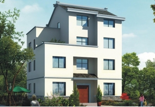 造價(jià)20萬新農(nóng)村簡(jiǎn)約三層半房屋設(shè)計(jì)圖紙，帶效果圖