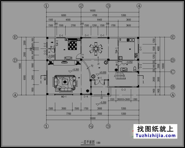 160平方米四層房屋設(shè)計圖紙