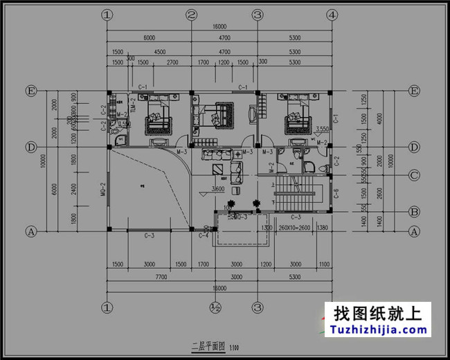 160平方米四層房屋設(shè)計圖紙