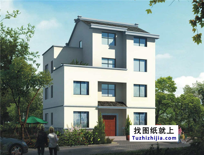 造價(jià)20萬新農(nóng)村簡約三層半房屋設(shè)計(jì)圖紙