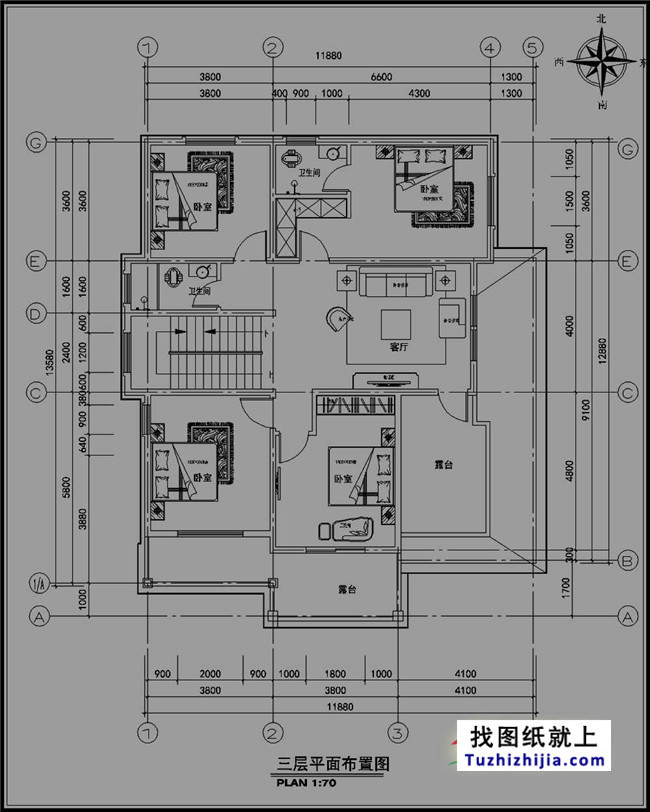 大氣實(shí)用的三層別墅設(shè)計(jì)圖紙及效果圖