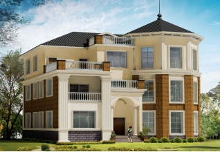 高端歐式三層別墅設計圖紙，歐式別墅設計效果圖