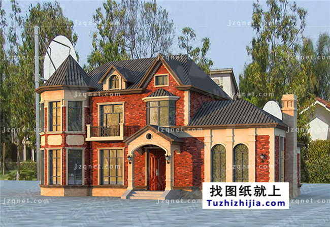 150平方米二層別墅設(shè)計及效果圖展示下載，17X10米