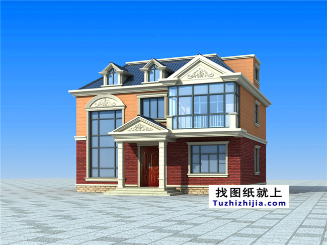 120平方米現(xiàn)代實用的新農(nóng)村二層自建房屋設(shè)計圖紙及效果圖大全,12x10米