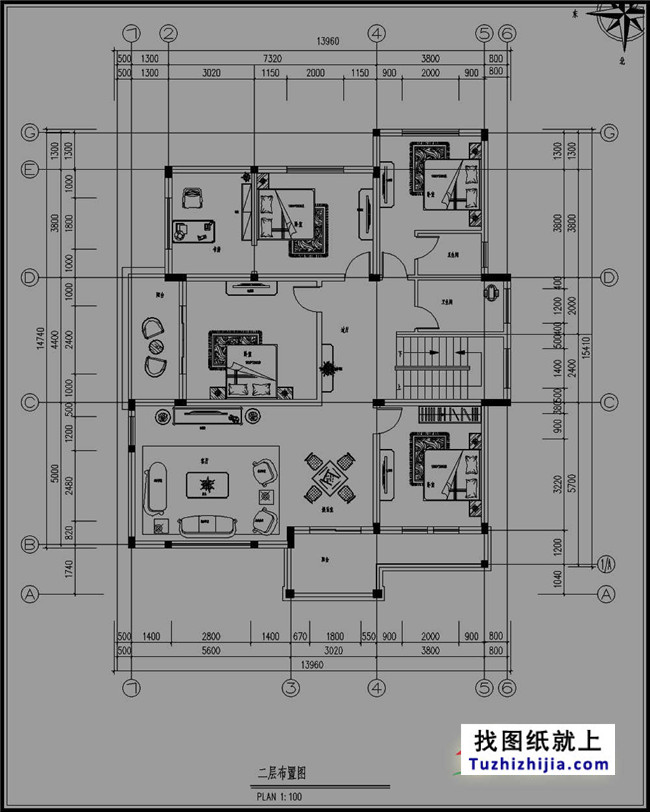 210平方米新農(nóng)村三層別墅設(shè)計(jì)圖紙