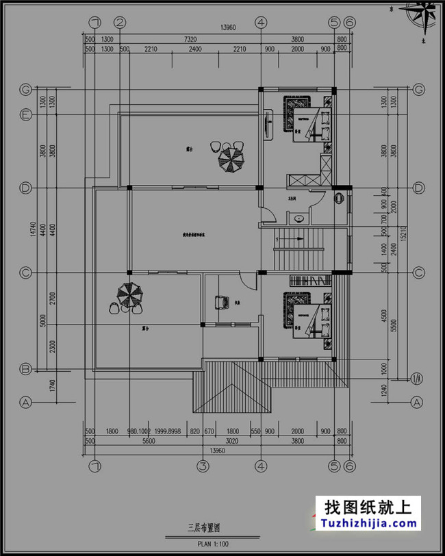 210平方米新農(nóng)村三層別墅設(shè)計(jì)圖紙