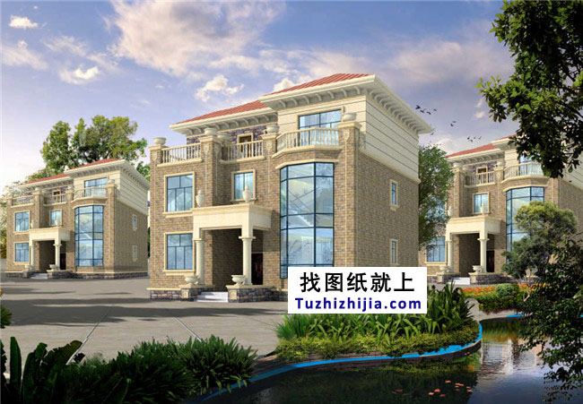 豪華復(fù)式三層別墅設(shè)計圖紙