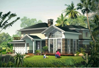 170平方米豪華型二層別墅設(shè)計(jì)圖紙及效果圖大全，15X13米