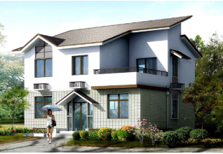 90平方米農(nóng)村二層小戶型自建房屋設(shè)計(jì)圖紙帶外觀效果圖，10x9米