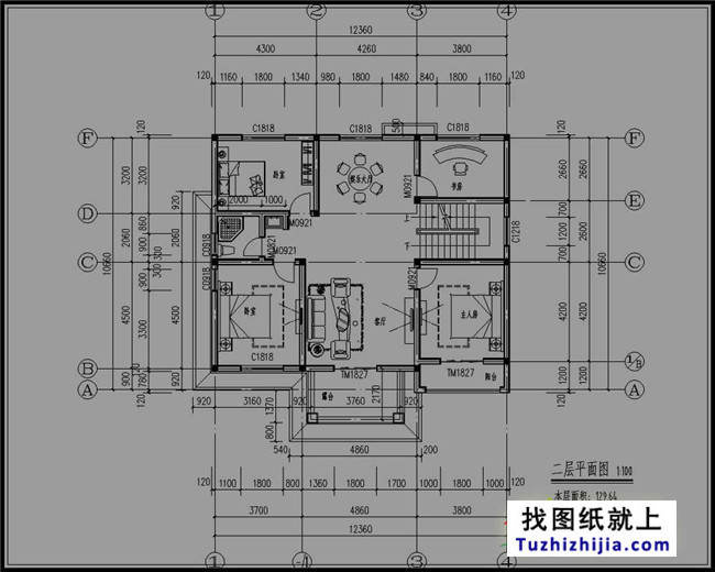 新農(nóng)村三層房屋cad建筑設(shè)計(jì)圖紙
