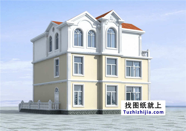 歐式風格三層別墅建筑設計圖
