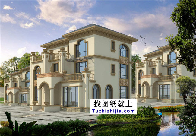 浙江新農(nóng)村三層別墅設(shè)計(jì)圖紙及效果圖