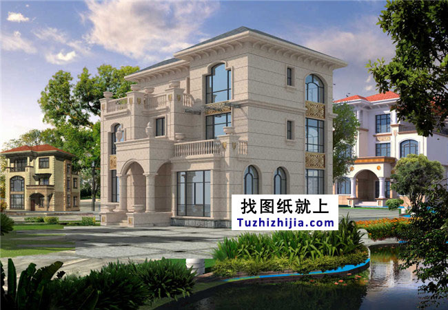 浙江新農(nóng)村三層別墅設(shè)計(jì)圖紙及效果圖