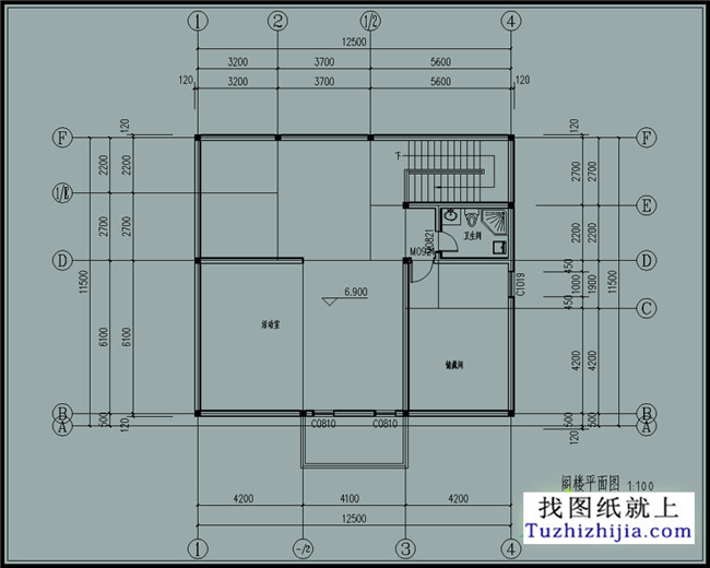 156平方米自建二層CAD房屋設(shè)計圖紙及效果圖，13X12米