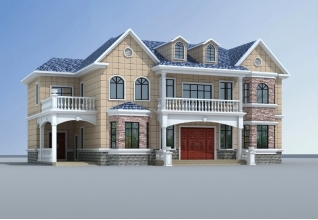 250平方米二層別墅設(shè)計施工圖紙及效果圖，20x13米