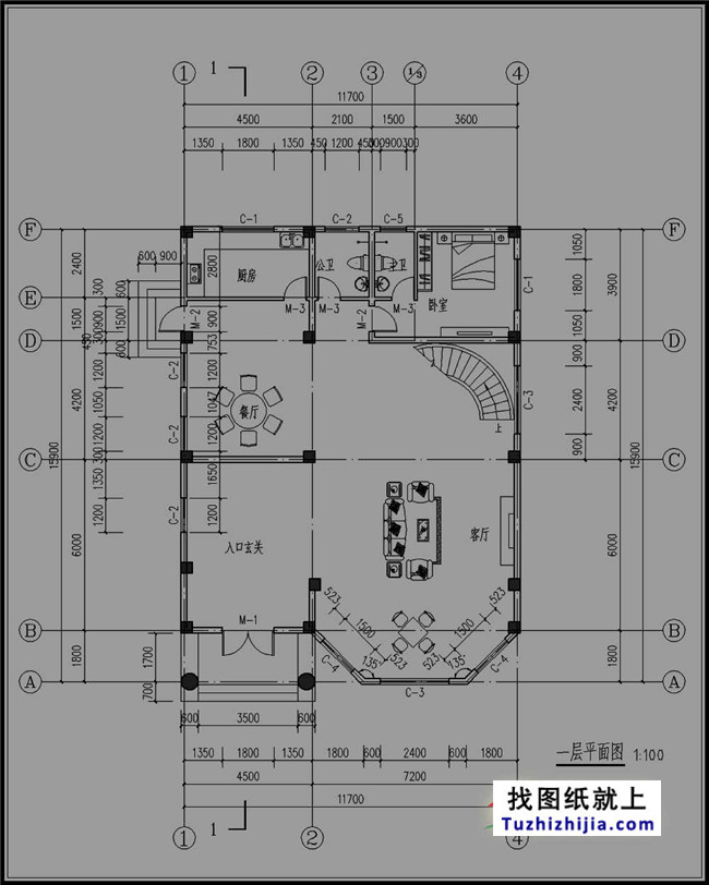 180平方米新農(nóng)村三層別墅設(shè)計(jì)圖紙