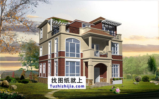 新農(nóng)村二層半房屋設(shè)計(jì)圖紙及效果圖