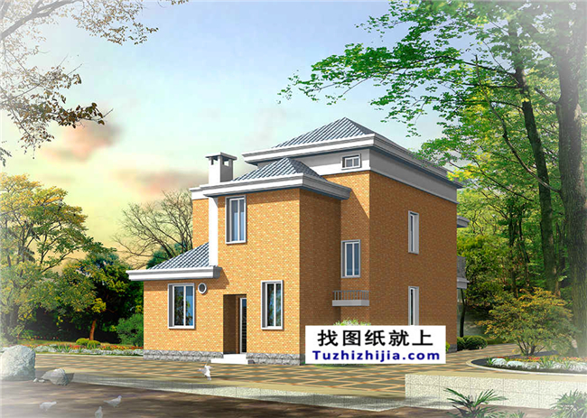 76平方米上海農(nóng)村帶閣樓的小二層房屋設(shè)計(jì)圖,8x11米