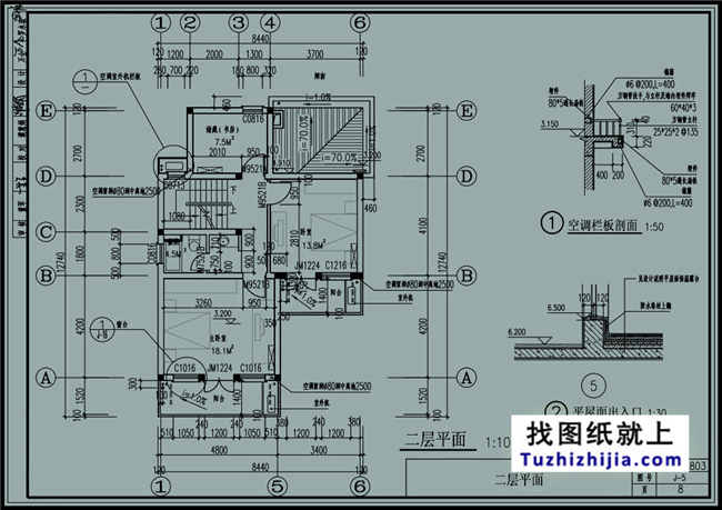 76平方米上海農(nóng)村帶閣樓的小二層房屋設(shè)計(jì)圖,8x11米