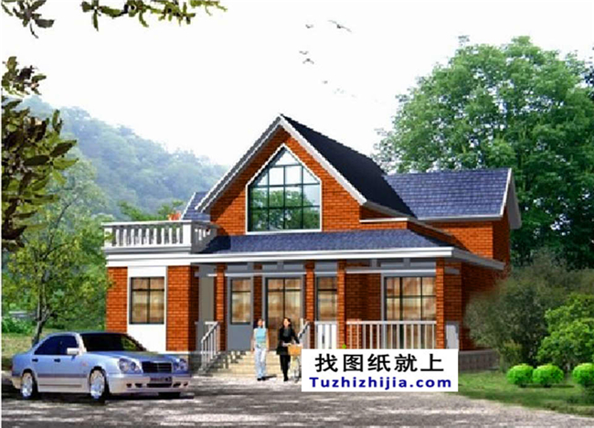 160平方米歐式一層半別墅施工設(shè)計(jì)圖紙,13X13米