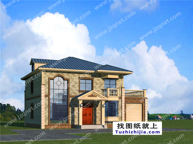 163平方米二層自建別墅設(shè)計(jì)施工建筑圖紙及效果圖，15x11米