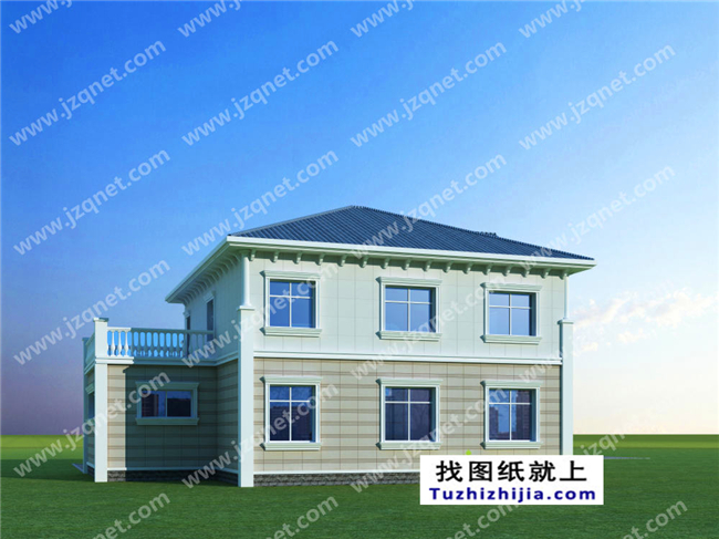 163平方米二層自建別墅設(shè)計(jì)施工建筑圖紙及效果圖，15x11米