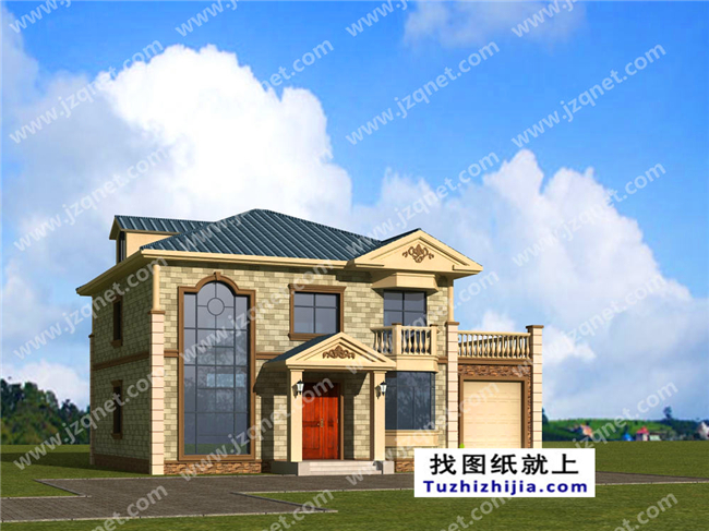 163平方米二層自建別墅設(shè)計(jì)施工建筑圖紙及效果圖，15x11米